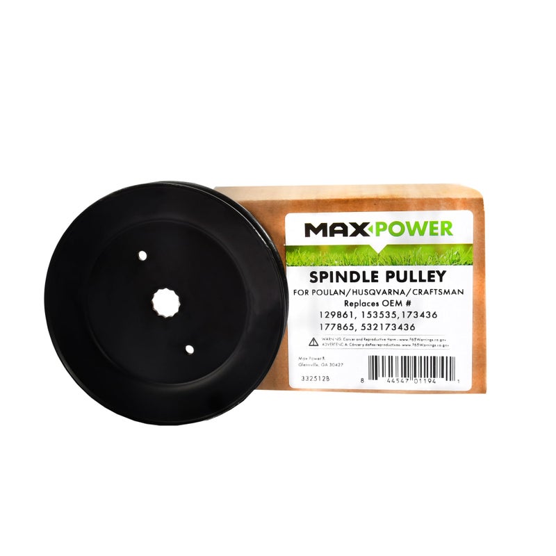 MaxPower 332512B Spindle Pulley Replaces Craftsman/Husqvarna/Poulan 129861, 153535, 173436, 177865, 532129861, 532173436, 532153535 - Image 2